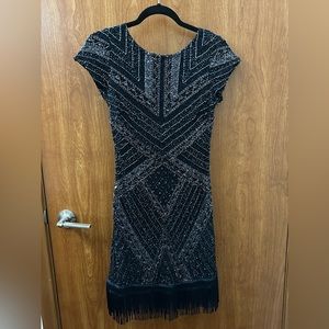 Aidan Mattox Size 6 beaded cocktail dress. Made in India.